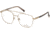 Guess GU3038 Bifocal Prescription Eyeglasses - Gold Frame, Gold Lenses, 52 mm Lens Diameter GU303852032