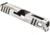 Gun Cuts Apprentice Slide for Glock 19, No Optic Cut, Battleworn White, GC-G19-APP-SWHBW-NO