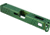 Gun Cuts Apprentice Slide for Glock 19, No Optic Cut, Radioactive Green, GC-G19-APP-RGR-NO