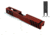 Gun Cuts Apprentice Slide for Glock 19, Optic Cut, Battleworn USMC Red, GC-G19-APP-UREBW-RMR