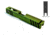 Gun Cuts Apprentice Slide for Glock 19, Optic Cut, Battleworn Zombie Green, GC-G19-APP-ZGRBW-RMR