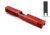 Gun Cuts Bulldog Slide for Glock 17, Optic Cut, USMC Red, GC-G17-BUL-URE-RMR