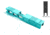 Gun Cuts Cyberpunk Slide for Glock 19, Optic Cut, Robbins Egg Blue, GC-G19-CYB-REB-RMR