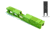 Gun Cuts Cyberpunk Slide for Glock 19, Optic Cut, Zombie Green, GC-G19-CYB-ZGR-RMR
