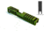 Gun Cuts Juggernaut Slide for Glock 26, Optic Cut, Battleworn Zombie Green, GC-G26-JUG-ZGRBW-RMR
