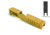 Gun Cuts Juggernaut Slide for Glock 26, Optic Cut, Gold, GC-G26-JUG-GOL-RMR