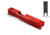 Gun Cuts Raider Slide for Glock 26, Optic Cut, USMC Red, GC-G26-RAI-URE-RMR