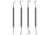 Gunpany Polymer Double Side Cleaning Picks, 4 Pieces, Black, GPCK-4P