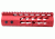 GUNTEC USA 7in Ultra Lightweight Thin Key Mod Free Floating Handguard with Monolithic Top Rail, Red GT-7JK-RED