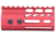 Guntec USA AR-15 4in Ultra Lightweight Thin M-LOK Free Floating Handguard w/ Monolithic Top Rail, Anodized Red, GT-4MLK-RED