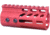 Guntec USA AR-15 4in Ultra Lightweight Thin M-LOK Free Floating Handguard w/ Monolithic Top Rail, Anodized Red, GT-4MLK-RED