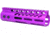 Guntec USA AR-15 7in Ultra Lightweight Thin M-LOK Free Floating Handguard w/ Monolithic Top Rail, Anodized Purple, GT-7MLK-PURPLE