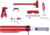 Guntec USA AR-15 Accessory Accent Kit, Anodized Red, RED-KIT
