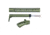 Guntec USA AR-15 Compliant Ultra Furniture Set, Anodized Green, AR-COMP-SET-GREEN
