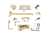Guntec USA AR-15 Finishing Kit, Gold Plated, AR-FINISHING-KIT-GLD
