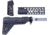 Guntec USA AR-15 Honeycomb Pistol Furniture Set w/Brace, 7 in, Anodized Black, AR-HCP-SET-PB-BLACK
