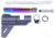 Guntec USA AR-15 Micro Breach Pistol Brace Kit, Gloss Rainbow Pvd, GT-MBPB-RPVD