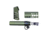 Guntec USA AR-15 Micro Honeycomb Pistol Furniture Set, Anodized Green, MICRO-HCP-SET-GREEN