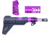 Guntec USA AR-15 Micro Honeycomb Pistol Furniture Set w/Brace, Anodized Purple, MICRO-HCP-SET-PB-PURPLE
