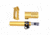 Guntec USA AR-15 Micro Pistol Furniture Set, Anodized Gold, MICRO-P-SET-GOLD
