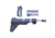 Guntec USA AR-15 Micro Pistol Furniture Set w/ Brace, Anodized Grey, MICRO-P-SET-PB-GREY