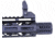 Guntec USA AR-15 Micro Slip Over Barrel Shroud w/ Multi Port Muzzle Brake, 9mm, Anodized Black, 1326-MB-P-S-9
