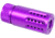 Guntec USA AR-15 Micro Slip Over Barrel Shroud w/ Multi Port Muzzle Brake, 9mm, Anodized Purple, 1326-MB-P-S-9-PURPLE