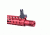 GUNTEC USA AR-15 Slip Over Barrel Shroud With Muzzle Comp, Red Anodized 1326-MB-RED