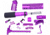 Guntec USA AR-15 Ultimate Pistol Kit, Anodized Purple, ULT-PK-PURPLE