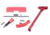 Guntec USA AR15 Receiver Build Kit w/Charging Handle, Anodized Red, ARCH-KIT-RED