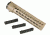 GUNTEC USA Thin Profile Free Floating Keymod Handguard w/Removable Rails Monolithic Top Rail,10in,Cerakote Flat Dark Earth BA79-K-10-FDE