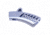 Guntec USA Ultralight Series Skeletonized Aluminum Featureless Grip, Anodized Grey, ULS-FG-GREY