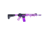 Guntec USA Ultralight Skeletonized Angled Grip For M-LOK, Anodized Clear, MLK-AG-CLEAR
