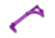 Guntec USA Ultralight Skeletonized Angled Grip For M-LOK, Anodized Purple, MLK-AG-PURPLE