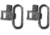 HALF RACK Sling Swivel Set, 2 Psc, 1 in, Black, Small, HR1148
