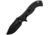 Halfbreed Blades Large Bush Linerlock Folding Knife, 4.13 black PVD coated S35VN stainless modified dr, Black G10 handle with black titanium back handle, LBF-01 BLK