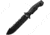 Halfbreed Blades Large Survival Knife Black, 6.88 black Teflon coated sawback K110 tool steel , Black G10 handle, LSK-01 BLK