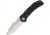 Hardcore Hardware Medium Frame Lock Folder Black Folding Knife,3.5in,Standard Edge,Stonewash,Black,G10 Handle HCMILF01GB