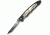 Havalon Piranta Quik-Change Folding Knife, 2.75in, Stainless Skinner Blade, Black Aluminum Handle, Whitetail laser scrimshaw artwork HV60WT