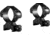 Hawke Sport Optics Precision Steel 30mm Rings Weaver 30mm w/ Nut - 2-Pieces, High, Black, 23007