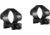 Hawke Sport Optics Precision Steel 30mm Rings Weaver 30mm w/ Nut - 2-Pieces, Low, Black, 23005