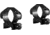 Hawke Sport Optics Precision Steel 30mm Rings Weaver 30mm w/ Nut - 2-Pieces, Medium, Black, 23006