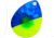 Hawken Outdoors Simon 3.5 Colorado Spinner Blade, Hammered, Slash Blue/Chartreuse Dot, Silver, 2 Pieces, SSBH35009