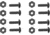 Hazard 4 HardPoint 4M15mm Screw and Nut Set, Pack of 8, Black, HP-SN15-BLK