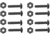 Hazard 4 HardPoint 4M20mm Screw and Nut Set, Pack of 8, Black, HP-SN20-BLK