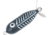 Heddon Tiny Torpedo Topwater Prop Bait, 1-7/8in, 1/4 oz, Black Shore Minnow, X0360XBW