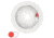 Hella Marine EuroLED 150 Recessed Surface Mount Touch LED Lamp w/ White Plastic Rim, Red/White, 980630002