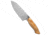 Helle Helle Knives Dele Kitchen Chefs Knife Curly Birch 6.3" Polished 800, Brown, Sandvik 12C27, adult, BHQ-194411