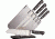 Hen &amp; Rooster 5 pc Kitchen Knife Set,3.375in paring knife, 4.75in utility knife, 6in boning knife, 8.125in slicer, 8in Santoku HRI026