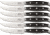 Hen &amp; Rooster 6 pc Steak Knife Set,4.75in 440 stainless serrated blade HRI035